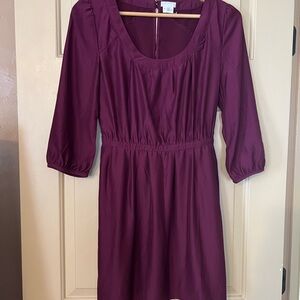 Purple 3/4 Sleeve Dress